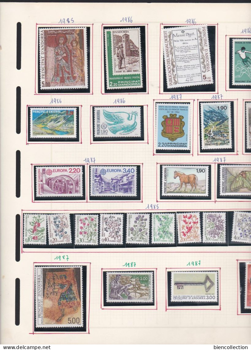 Andorre. Petite collection 1972/1996 ** valeur faciale 219€