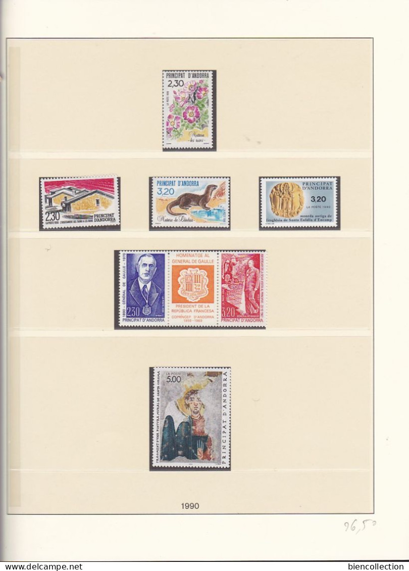 Andorre. Petite collection 1972/1996 ** valeur faciale 219€