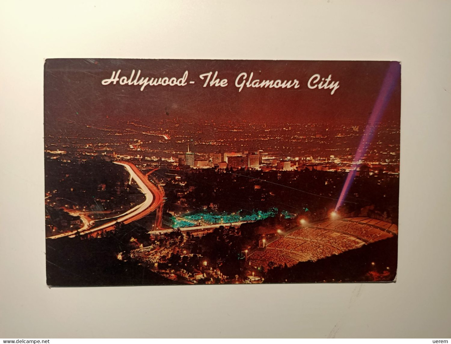 VARIE STATI UNITI USA HOLLYWOOD THE GLAMOUR CITY Formato Piccolo Viaggiata 1961 Condizioni Buone - Los Angeles