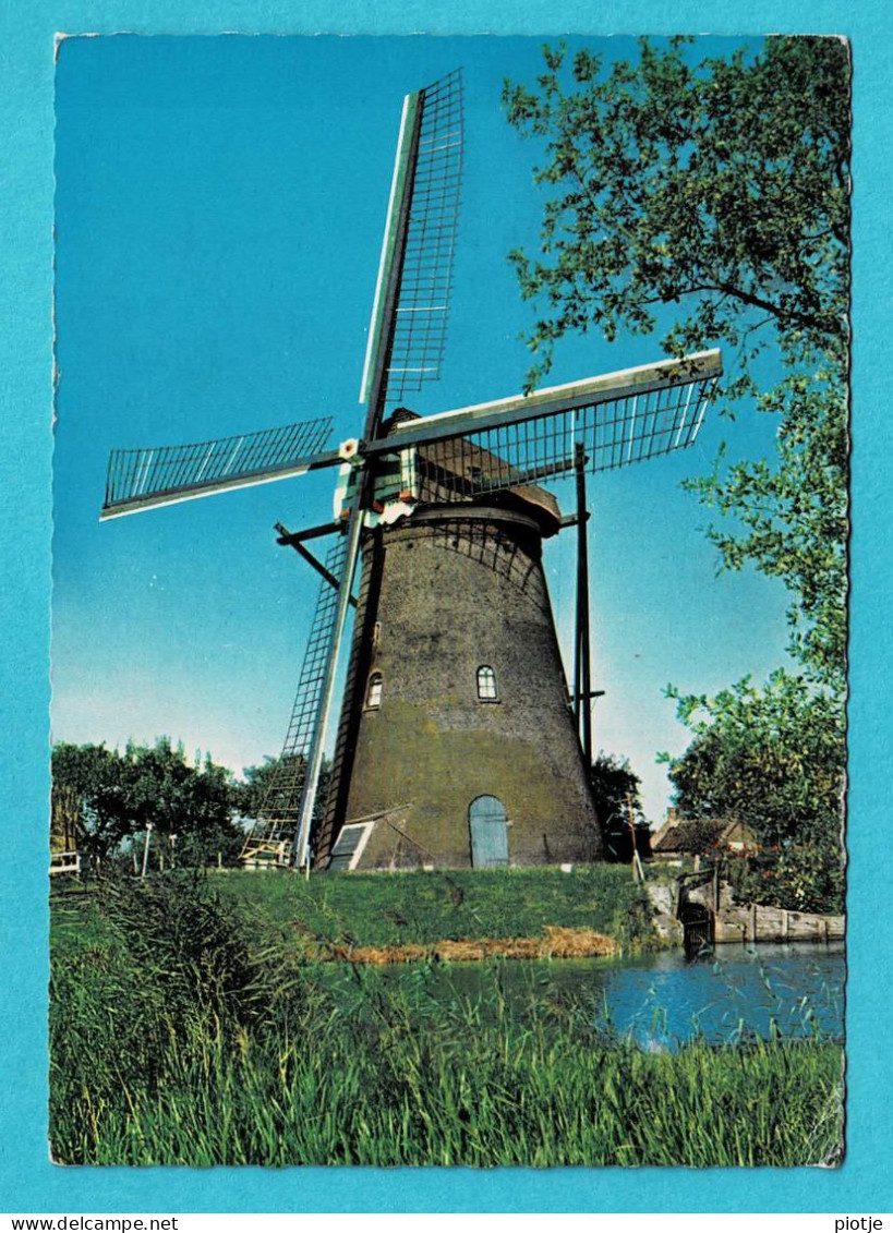 * Kinderdijk (Zuid Holland - Nederland) * (Gebr Spanjersberg) Hollandse Molen, Dutch Windmill, Moulin à Vent - Kinderdijk