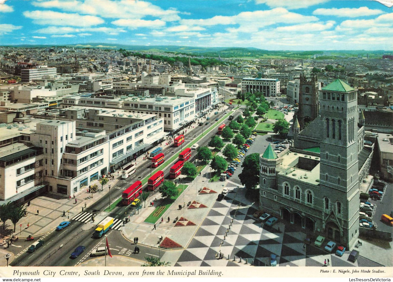 ROYAUME UNI - Devon - Centre-ville De Plymouth, Vue Depuis Le Bâtiment Municipal - Colorisé - Carte Postale - Plymouth