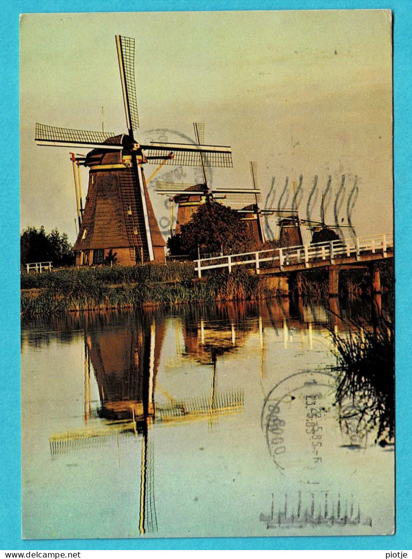 * Kinderdijk (Zuid Holland - Nederland) * (Gebr Spanjersberg) Hollandse Molen, Dutch Windmill, Moulin à Vent, Old - Kinderdijk
