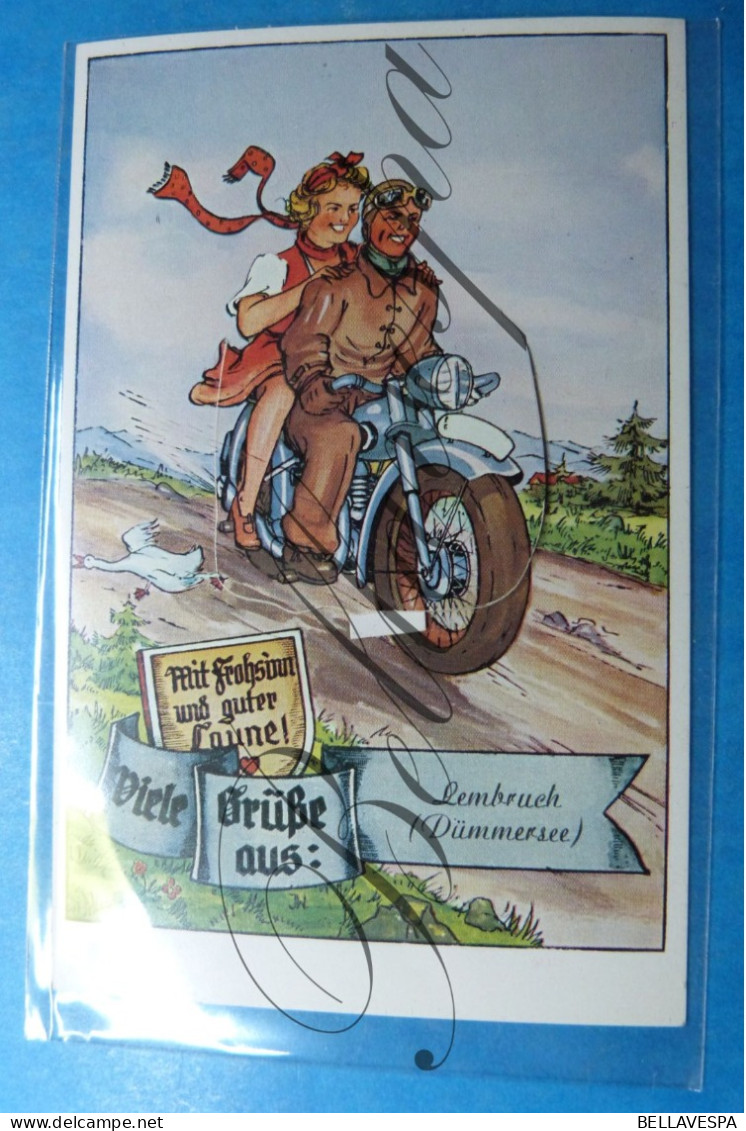 Lembruch Dümmersee Viele Grusse  Celebration Postcard  50 Jahre Cramers  Kunstanstalt Dortmund Moto - Mechanical