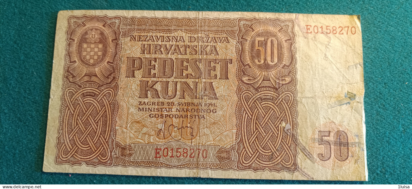 CROAZIA 50 KUNA 1941 - Croatie