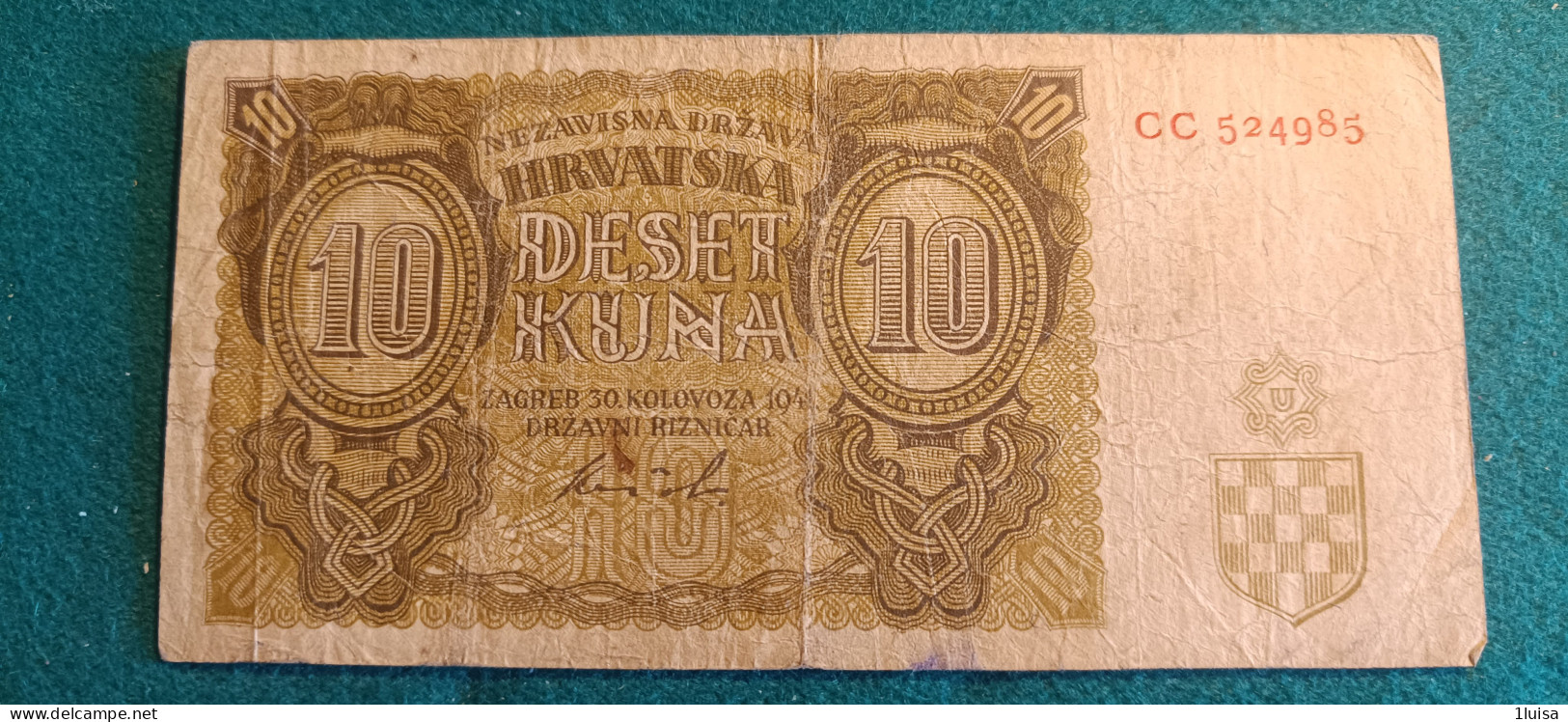 CROAZIA 10 KUNA 1941 - Croatie
