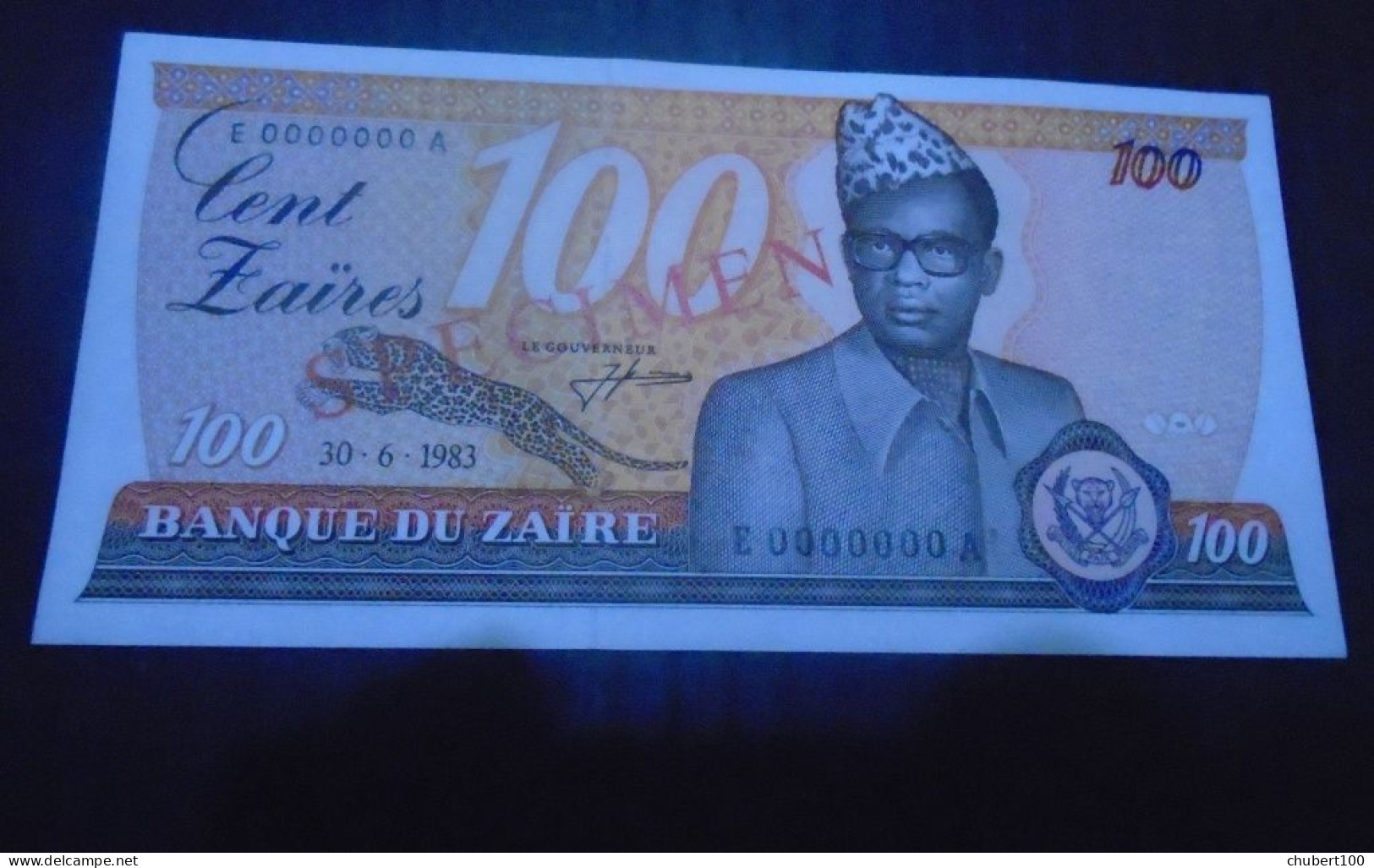 CONGO , P 29as, 100 Zaïre , 1983, UNC  , Specimen , 50% Discount - République Démocratique Du Congo & Zaïre