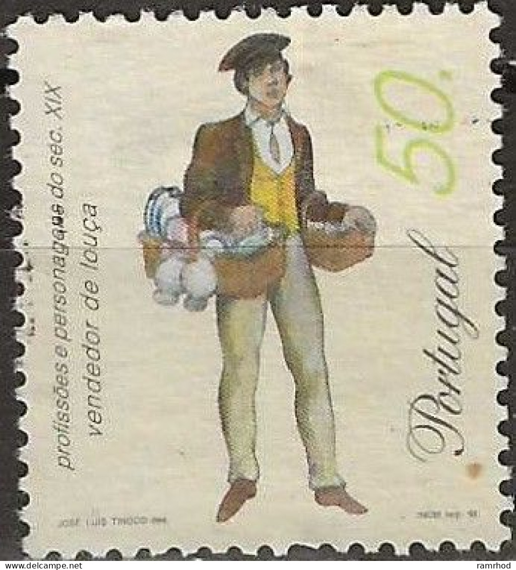 PORTUGAL 1995 19th-century Itinerant Trades - 50e. - Pottery Seller FU - Gebruikt