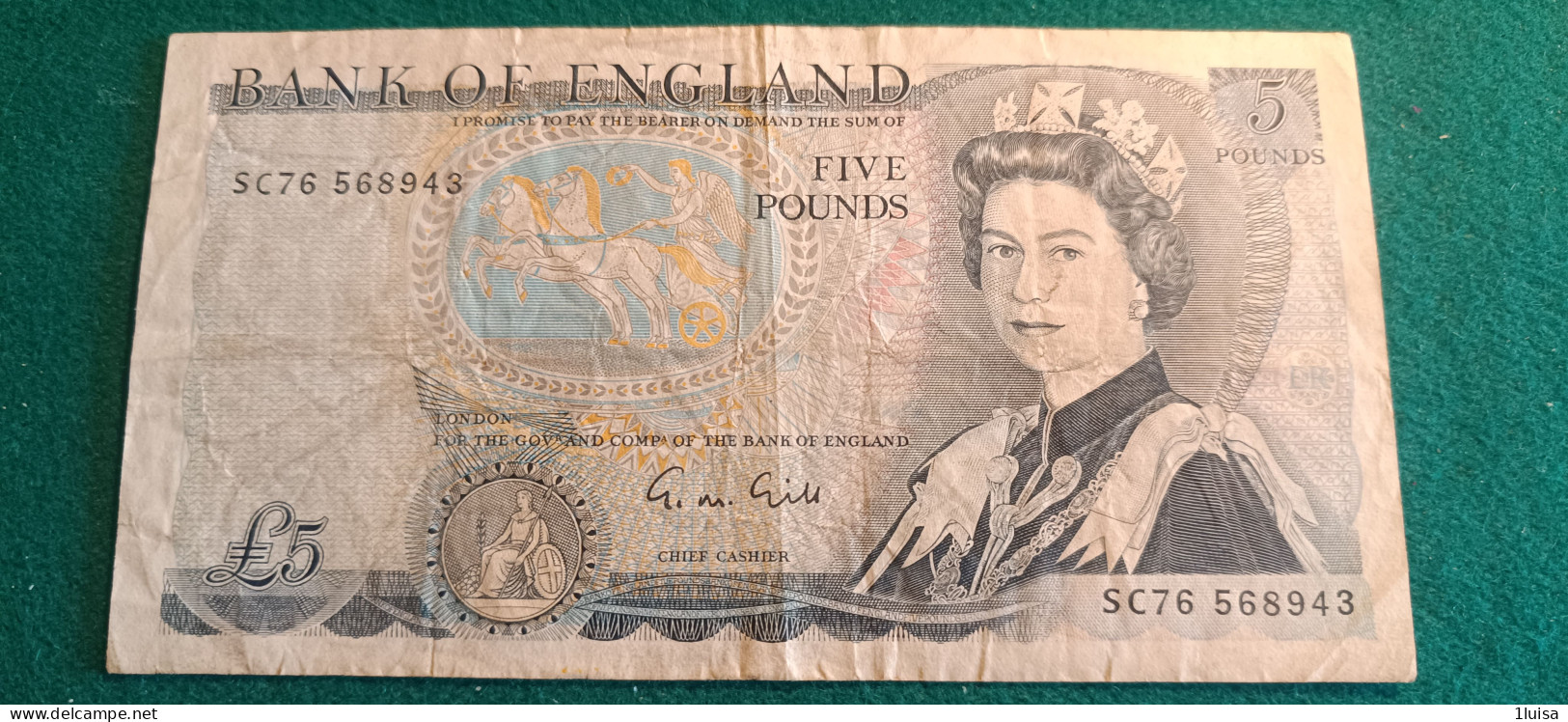 REGNO UNITO 5 POUND 1980/87 - 5 Pond