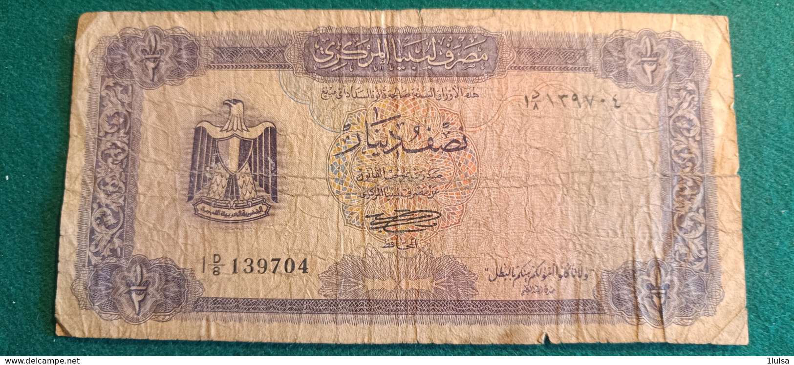 LIBIA 1/2 DINAR 1972 - Libië