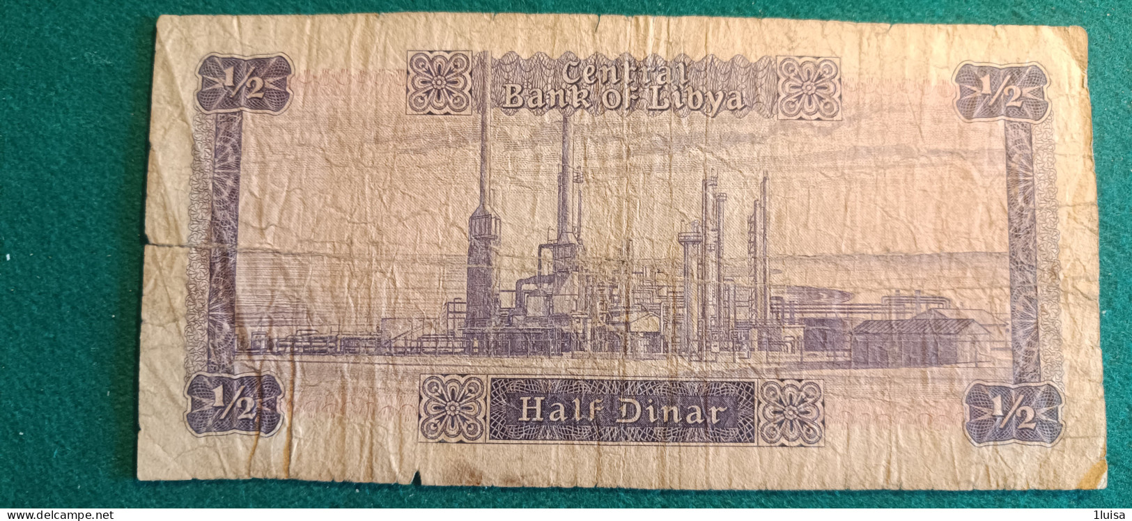 LIBIA 1/2 DINAR 1972 - Libië