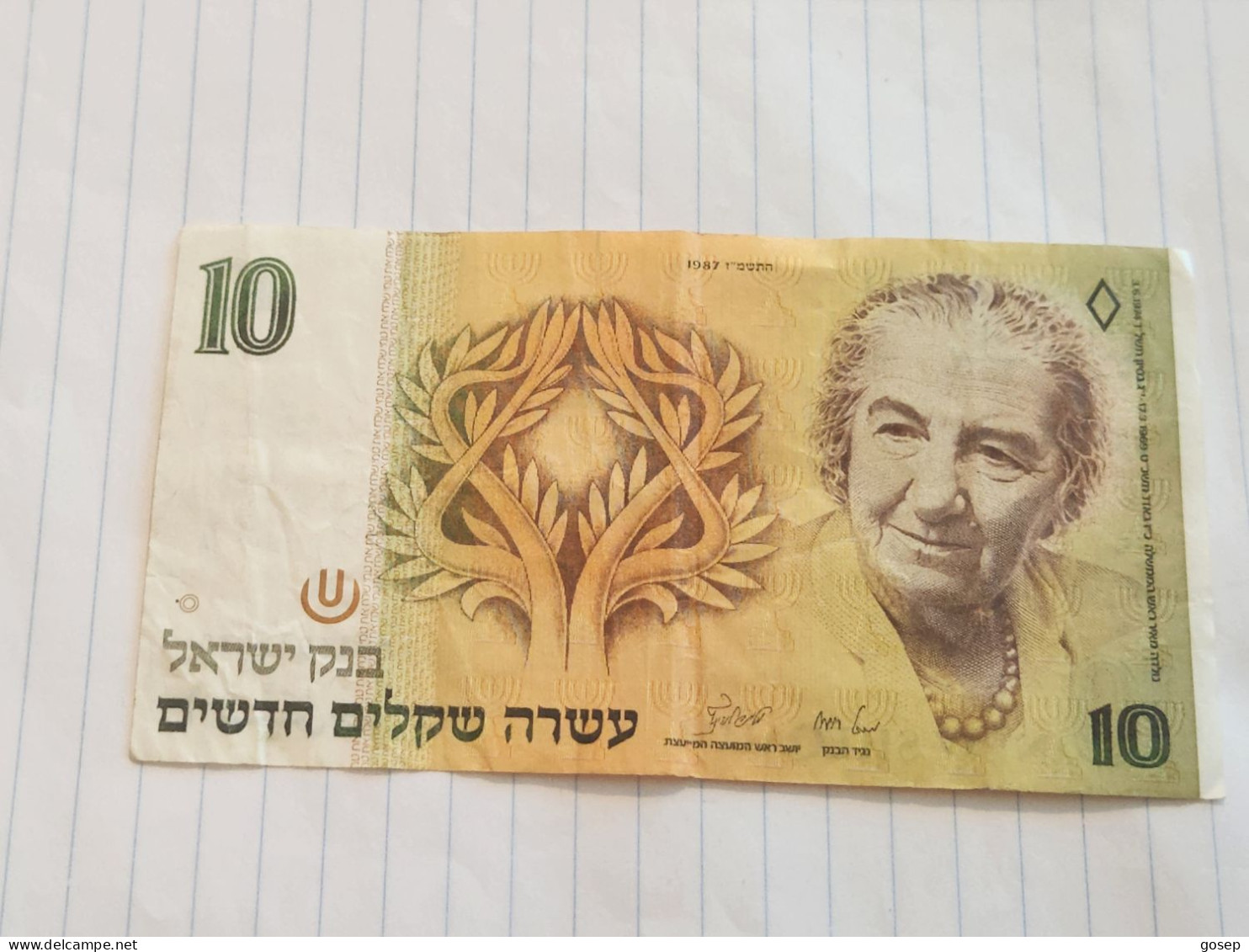 Israel-10 NEW SHEQELIM-GOLDA MEIR-(1987)(540)(LORINCZ/BRUNO)-(0816012630)-XXF-bank Note - Israele