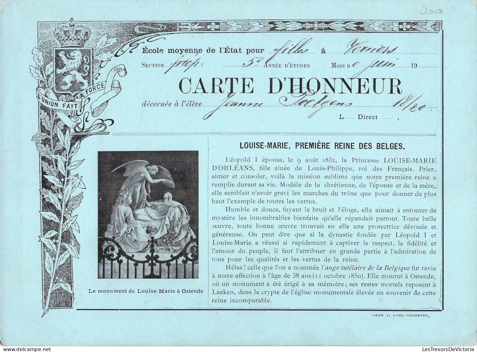 Vieux Papiers - Témoignages D'honneur Scolaires - Lot De 11 Documents - Diplomas Y Calificaciones Escolares