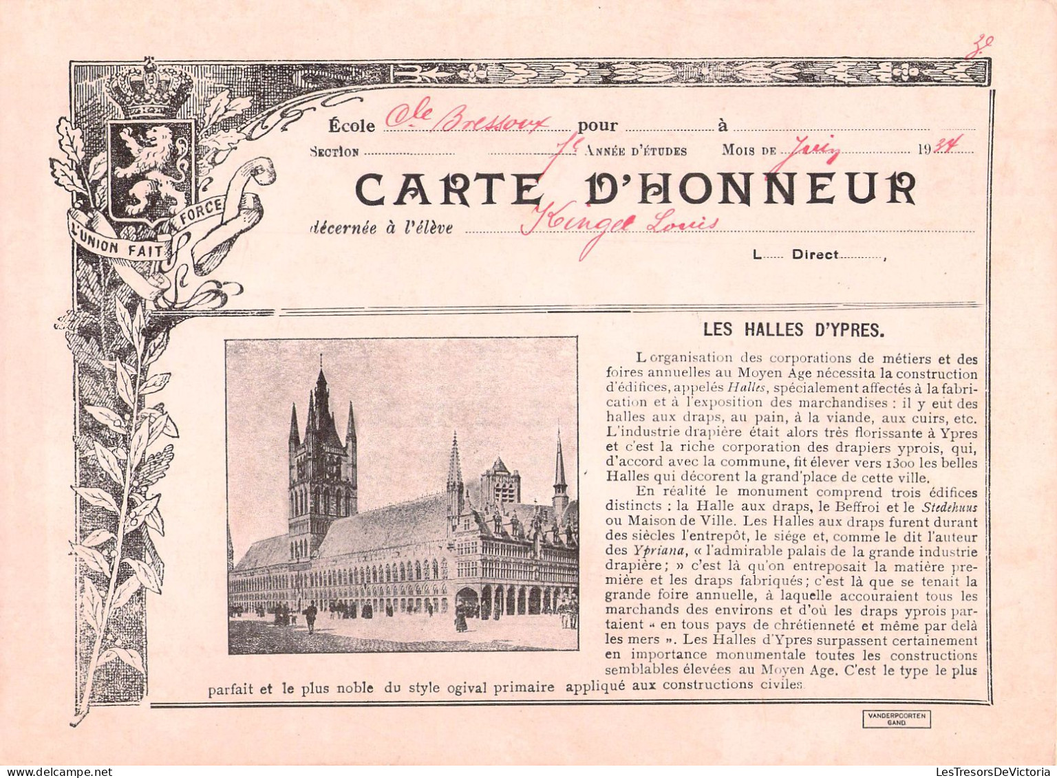 Vieux Papiers - Témoignages D'honneur Scolaires - Lot De 11 Documents - Diplome Und Schulzeugnisse