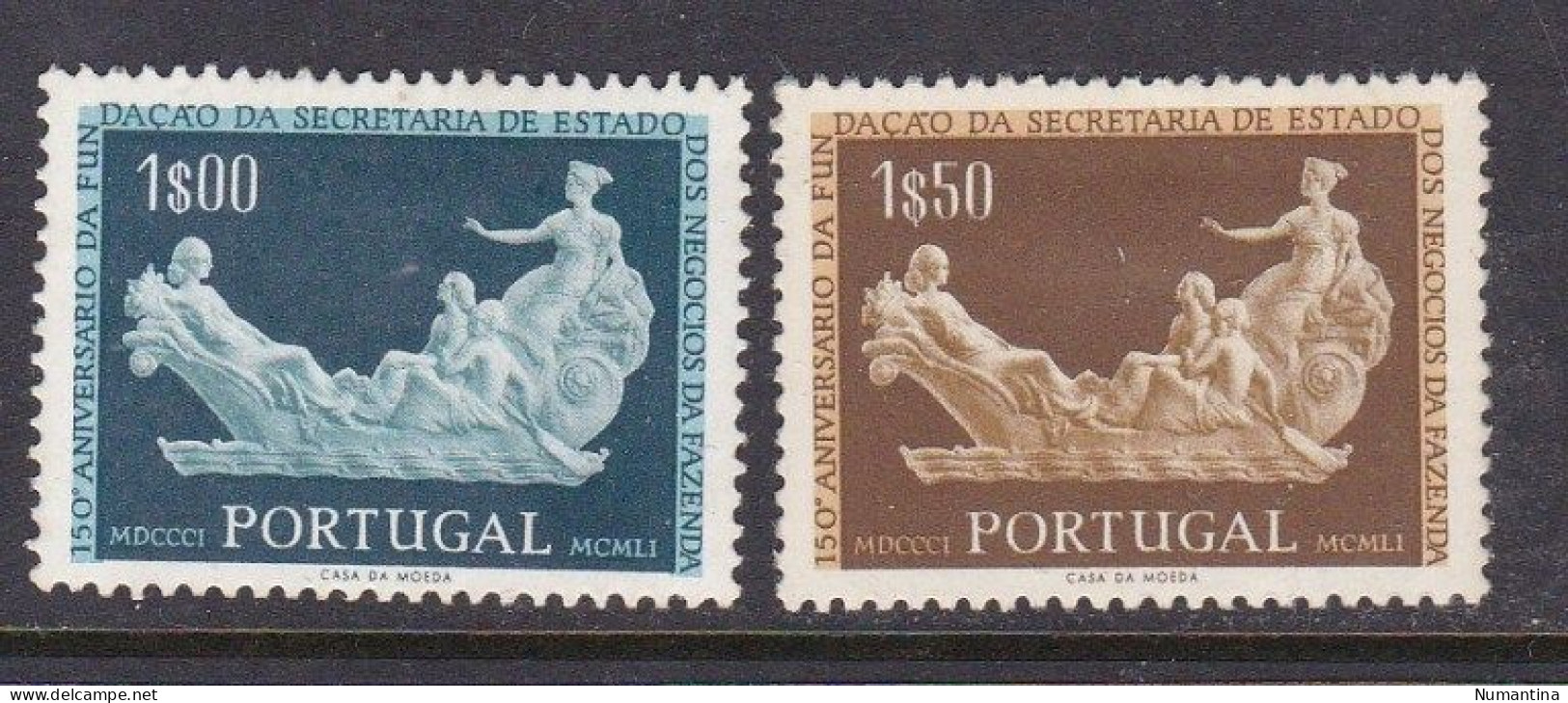 PORTUGAL - 1954 - YVERT 805/806 - Secretaria Estado Asuntos Financieros - MH - Nuevos