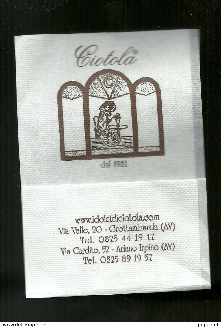 Tovagliolino Da Caffè - Bar Ciotola ( Grottaminarda ) Avellino - Serviettes Publicitaires