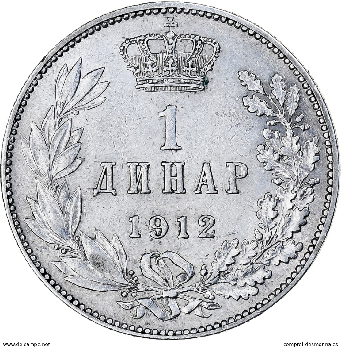 Monnaie, Serbie, Peter I, Dinar, 1912, SUP+, Argent, KM:25.1 - Serbien