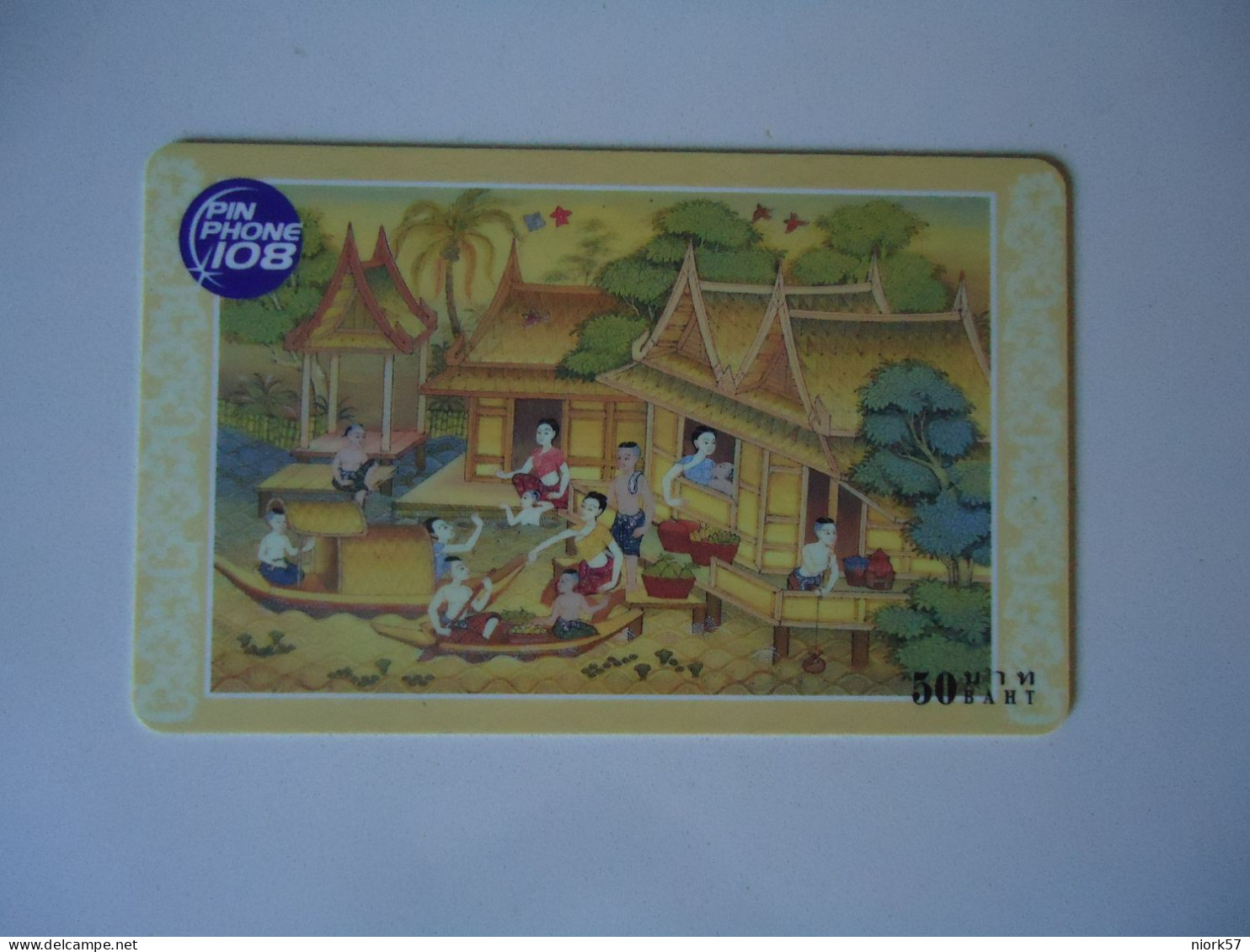 THAILAND USED  CARDS PIN 108  CUTLTURE PAINTINGS - Thaïland