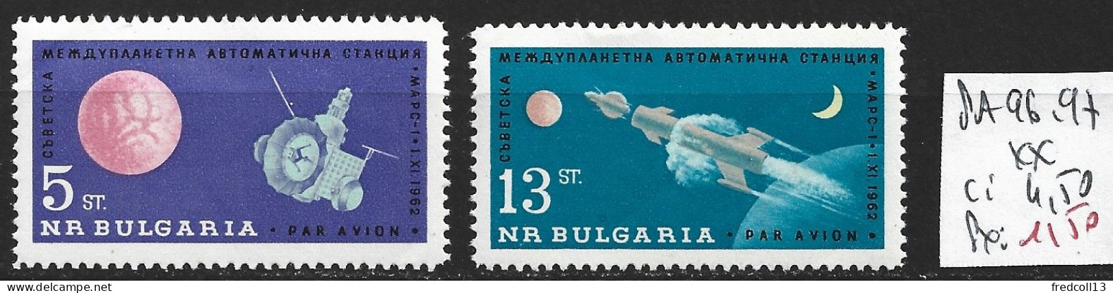 BULGARIE PA 96-97 ** Côte 4.50 € - Poste Aérienne