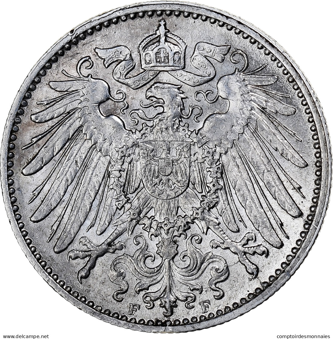 Empire Allemand, Wilhelm II, Mark, 1916, Stuttgart, Argent, SUP, KM:14 - 1 Mark