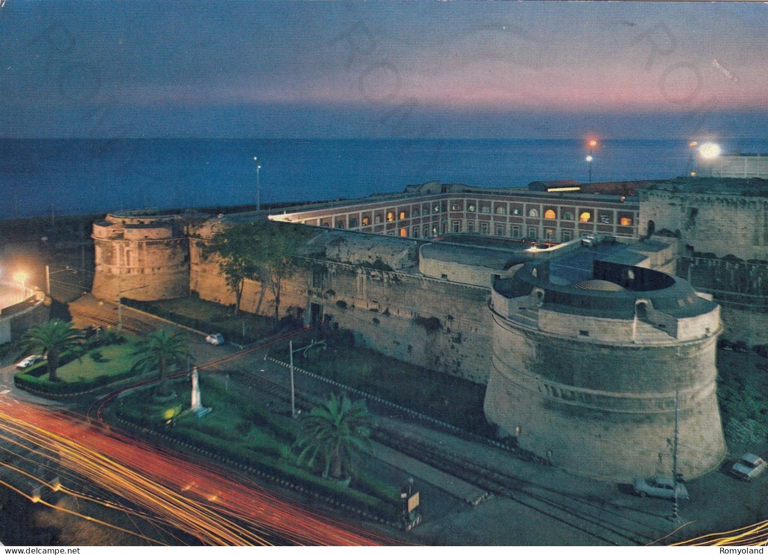 CARTOLINA  CIVITAVECCHIA,LAZIO-FORTE MICHELANGELO-NOTTURNO-STORIA,MEMORIA,CULTURA,RELIGIONE,VIAGGIATA 1973 - Civitavecchia