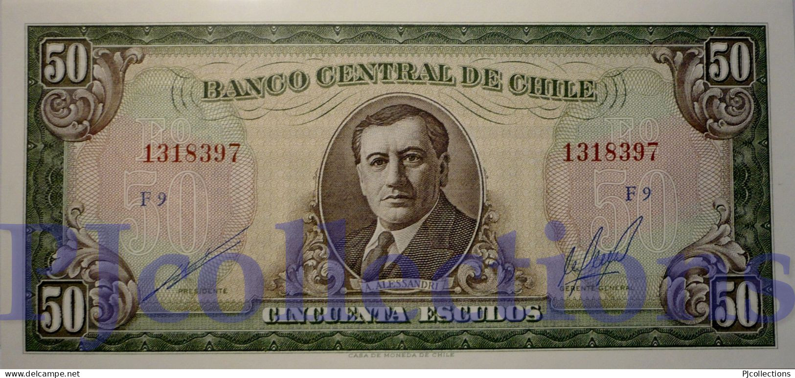 CHILE 50 PESOS 1962/75 PICK 140b UNC - Chili