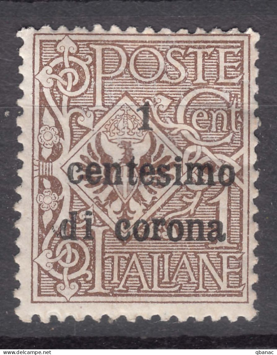 Italy Occupation In WWI - Trento & Trieste 1919 Sassone#1 Mint Hinged - Trento & Trieste