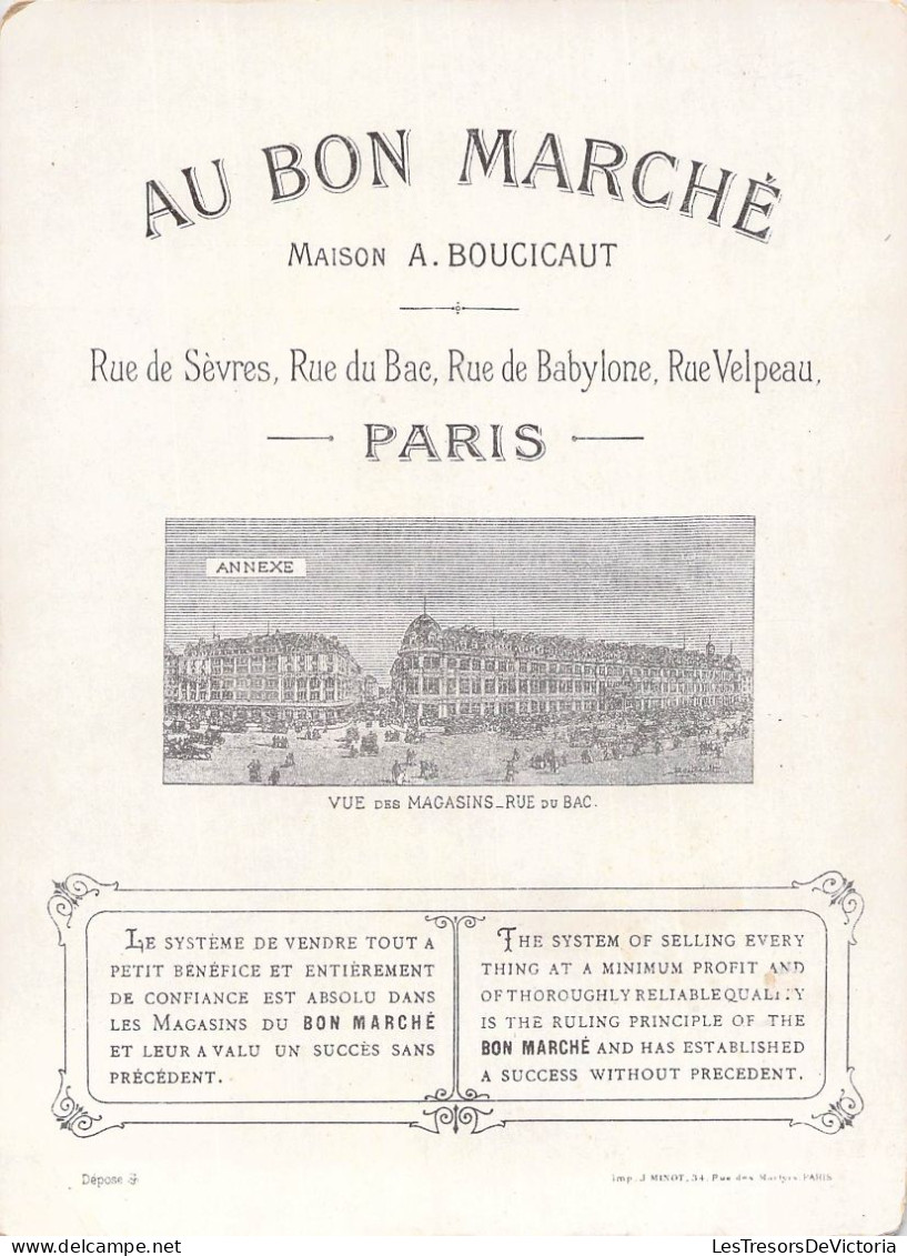 Vieux Papiers - Fiches Illustrées - Publicité - Au Bon Marché - La Biche Au Bois - Bande Dessinée - Andere & Zonder Classificatie