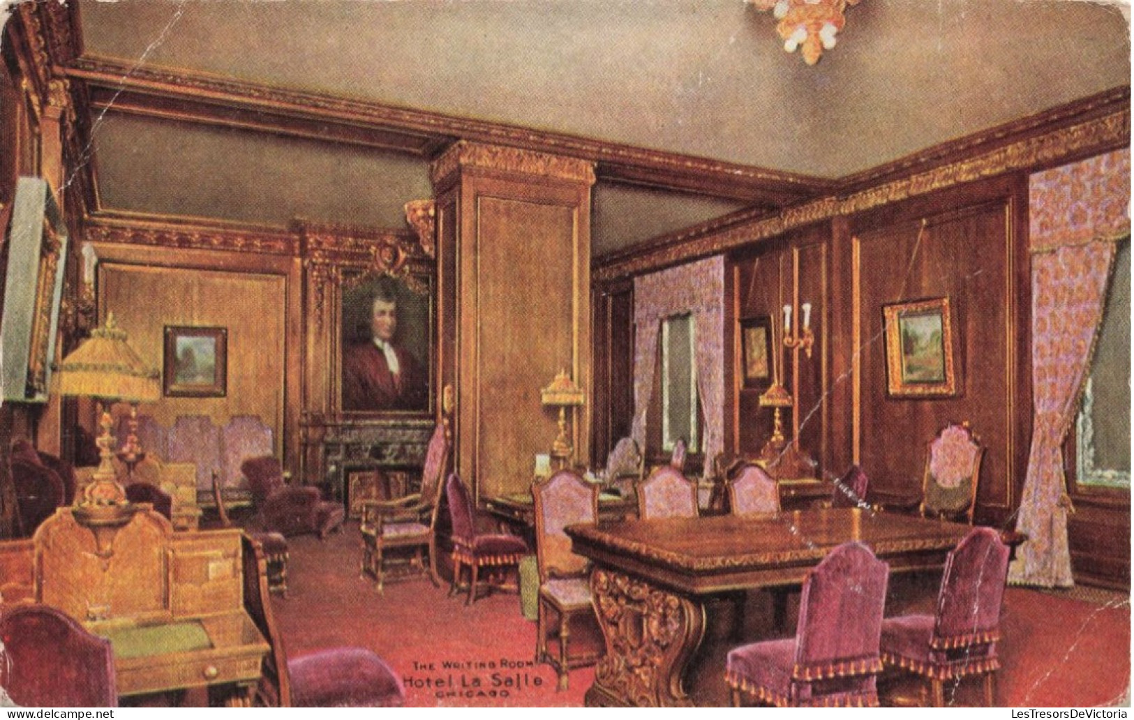 ETATS-UNIS - Illinois - Chicago - Hôtel La Salle - The Writing Room - Carte Postale Ancienne - Chicago