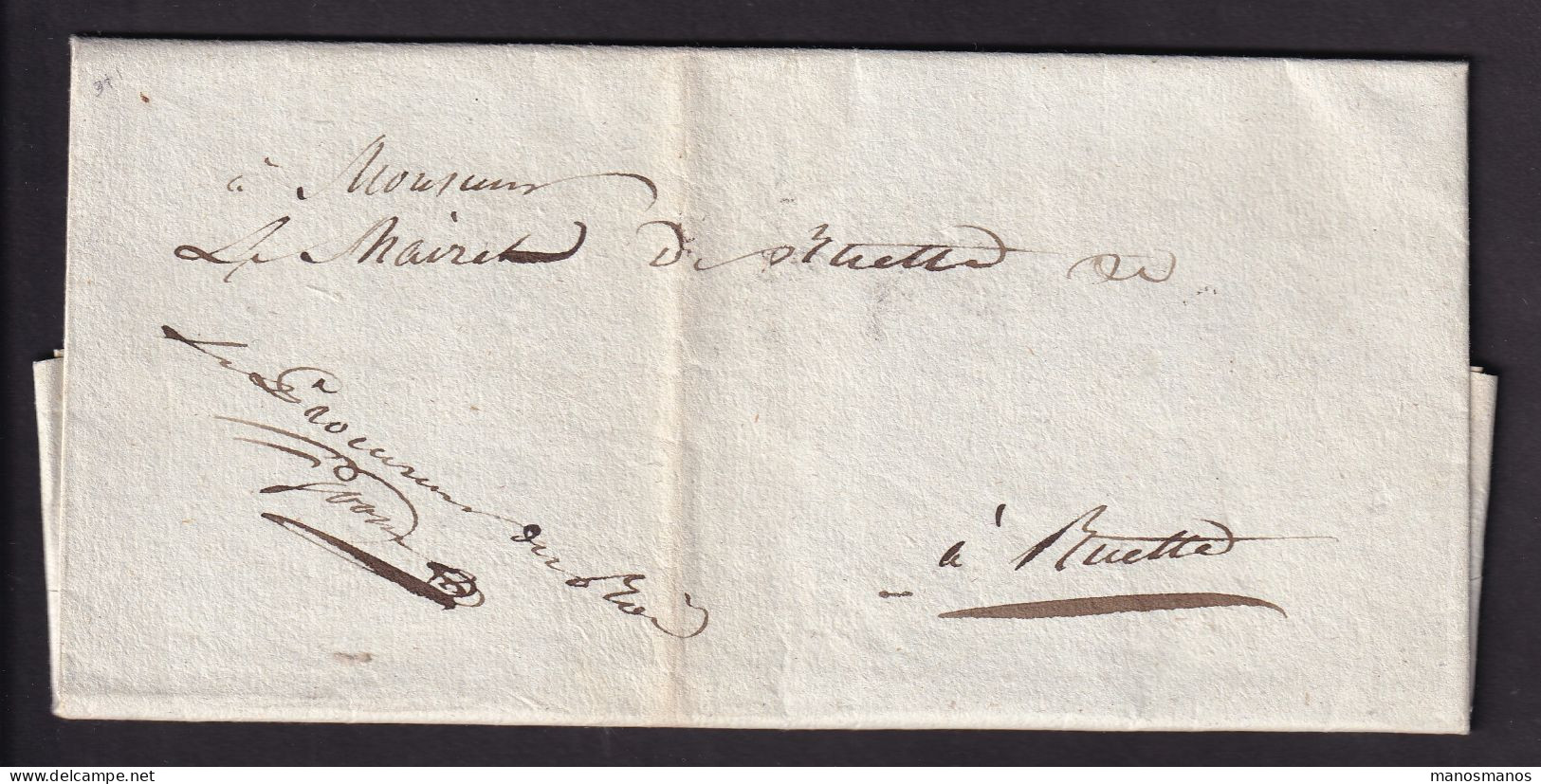 335/40 -- Lettre En Franchise " Le Procureur Du Roi" NEUFCHATEAU 1808 Vers Le Maire De RUETTE - 1794-1814 (Période Française)