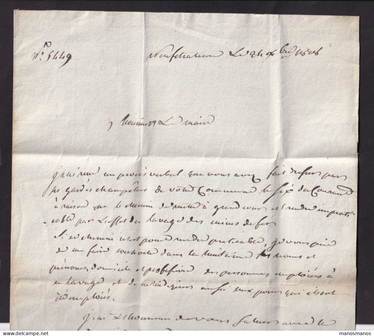 335/40 -- Lettre En Franchise " Le Procureur Du Roi" NEUFCHATEAU 1808 Vers Le Maire De RUETTE - 1794-1814 (Période Française)