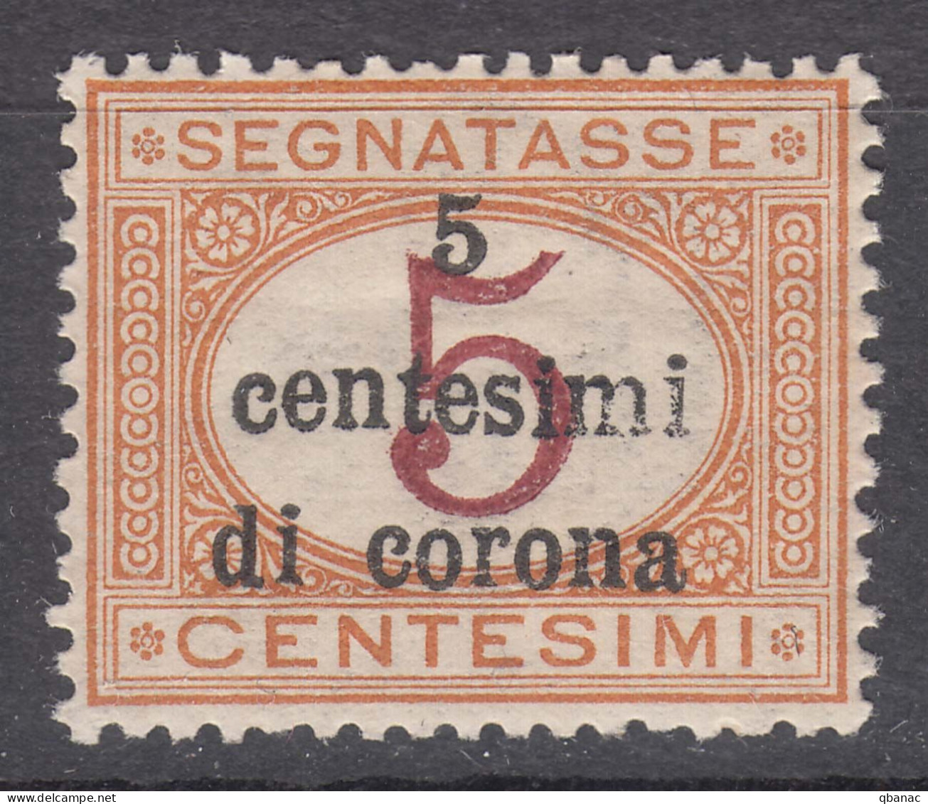 Italy Occupation In WWI - Trento & Trieste 1919 Segnatasse Sassone#1 Mint Hinged - Trentin & Trieste