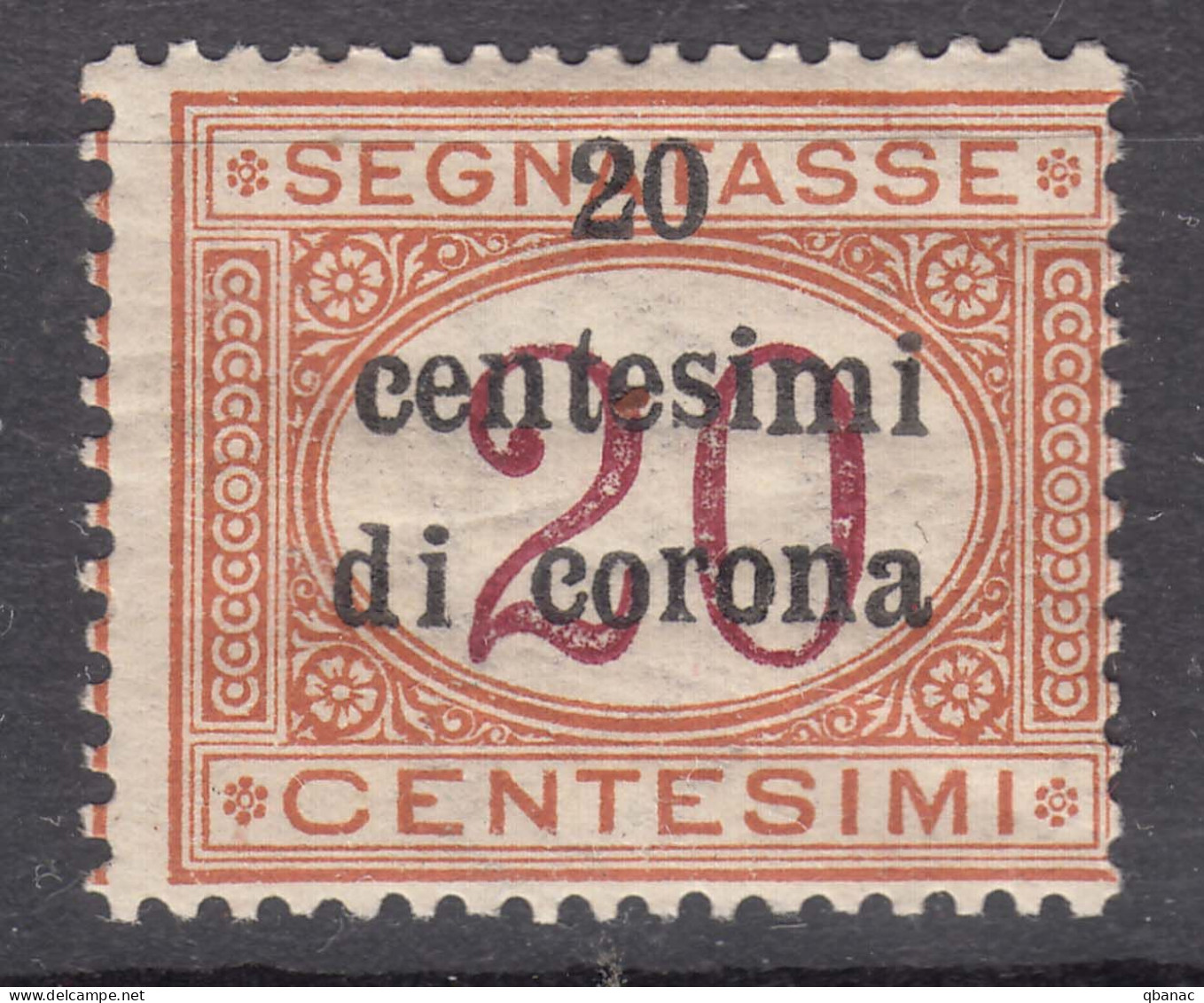 Italy Occupation In WWI - Trento & Trieste 1919 Segnatasse Sassone#3 Mint Hinged - Trento & Trieste