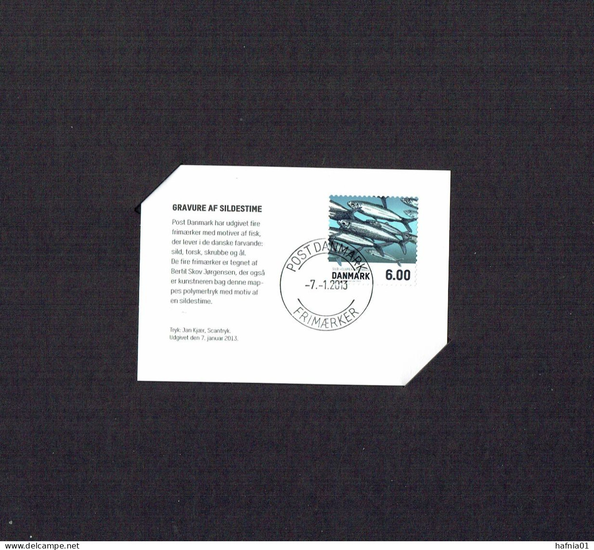 Bertil Skov Jørgensen. Denmark 2013. Herring Shoals. Polymer Print MNH. Signed. - Proeven & Herdrukken