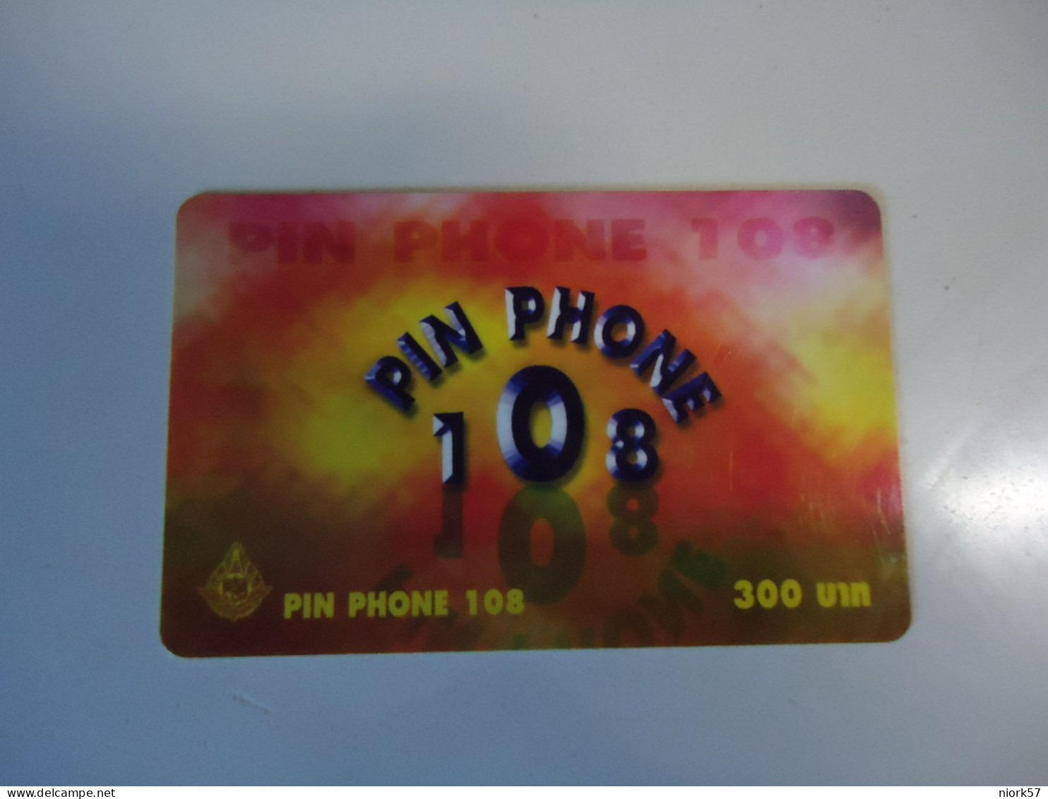 THAILAND USED  CARDS PIN 108  ADVERSTISING  UNIT 300 - Publicidad
