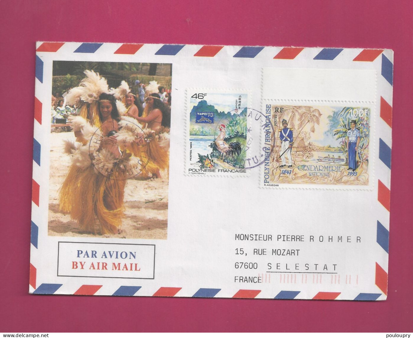 Lettre De 1997 Pour La France - YT N° 439A Et 443A - Gendarmerie  - Oblitération Très Rare - Cartas & Documentos