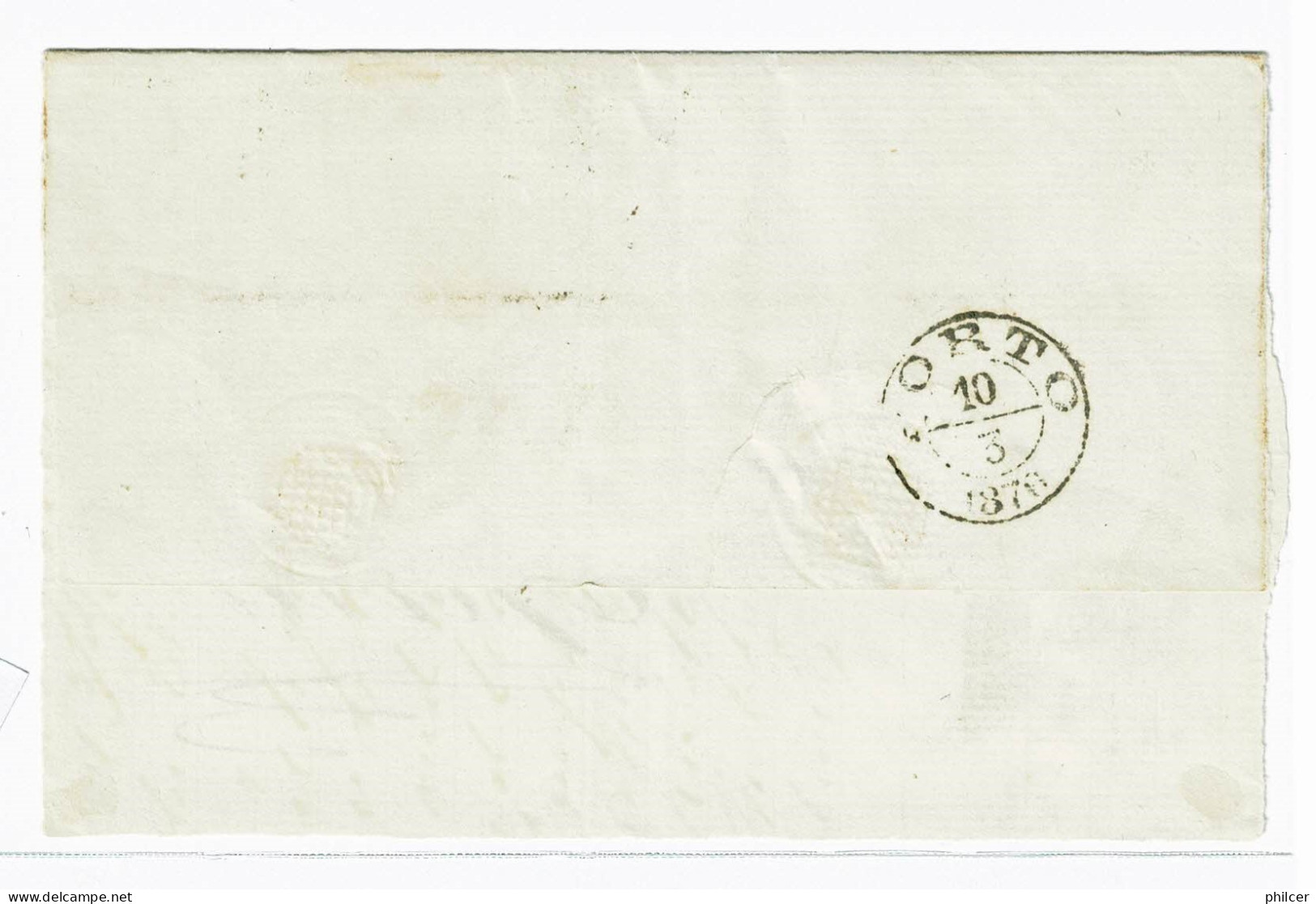 Portugal, 1876, # 41 Dent. 12 1/2, Tipo II, Para Oporto - Lettres & Documents