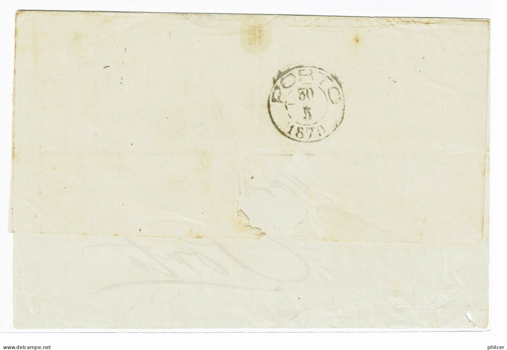 Portugal, 1879, # 41 Dent. 12 1/2, Tipo I, Para O Porto - Storia Postale