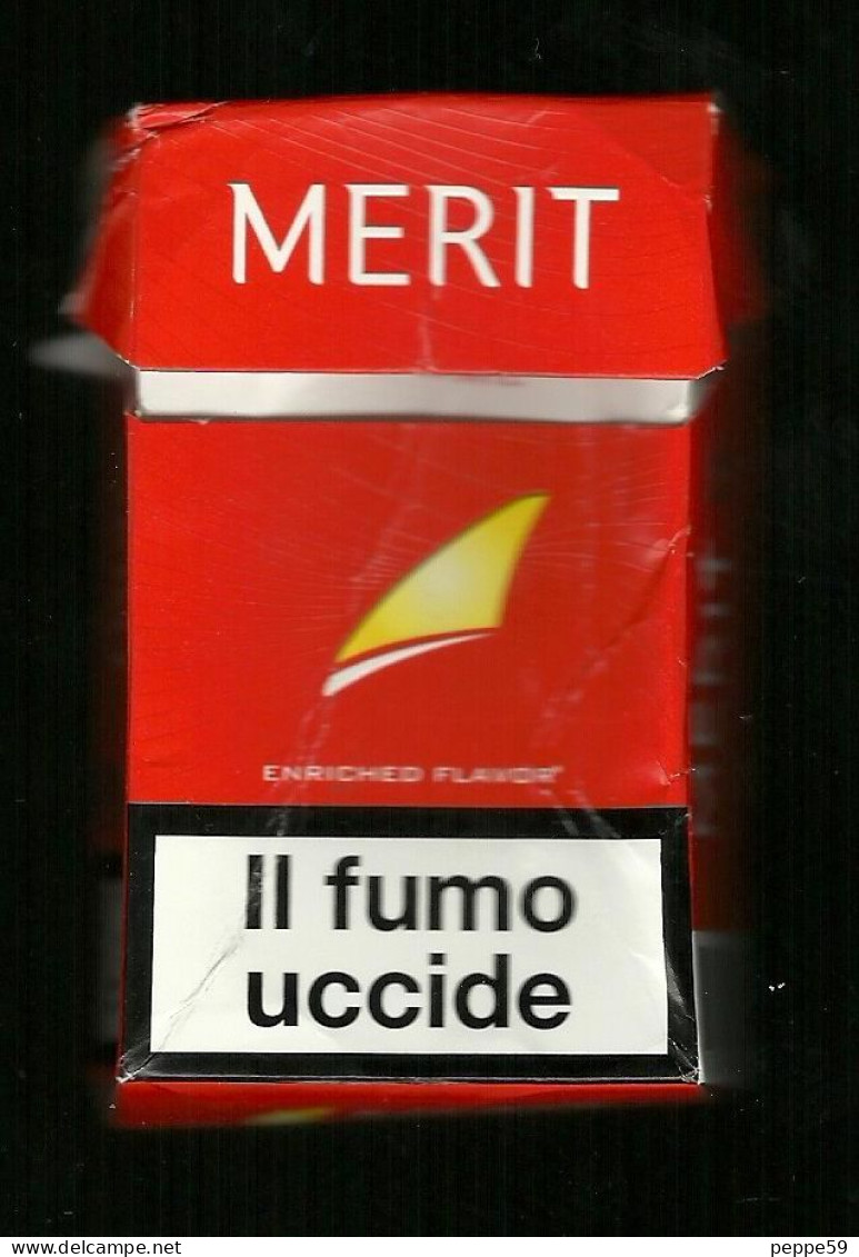 Tabacco Pacchetto Di Sigarette Italia %- Merit Summer Edition Da 20 Pezzi - ( Vuoto )  Non Perfetto Con Segni Di Piegatu - Porta Sigarette (vuoti)