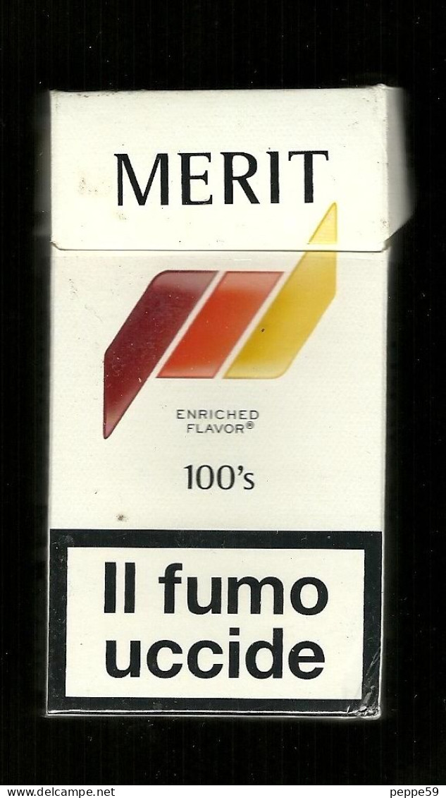 Tabacco Pacchetto Di Sigarette Italia - Merit 1 110'S Da 20 Pezzi ( Vuoto ) - Etuis à Cigarettes Vides