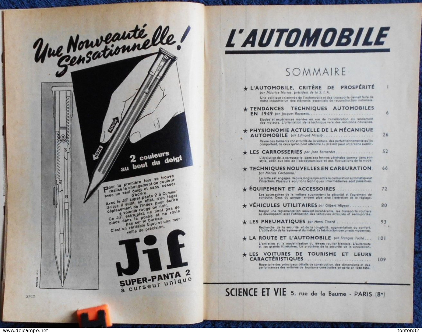 Science Et Vie - Numéro Hors Série - L' Automobile - 1949 / 1950 . - Ciencia