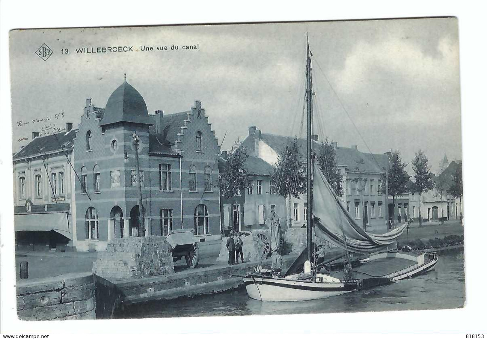 Willebroek   SBP 13 WILLEBROECK  Une Vue Du Canal 1909 - Willebrök