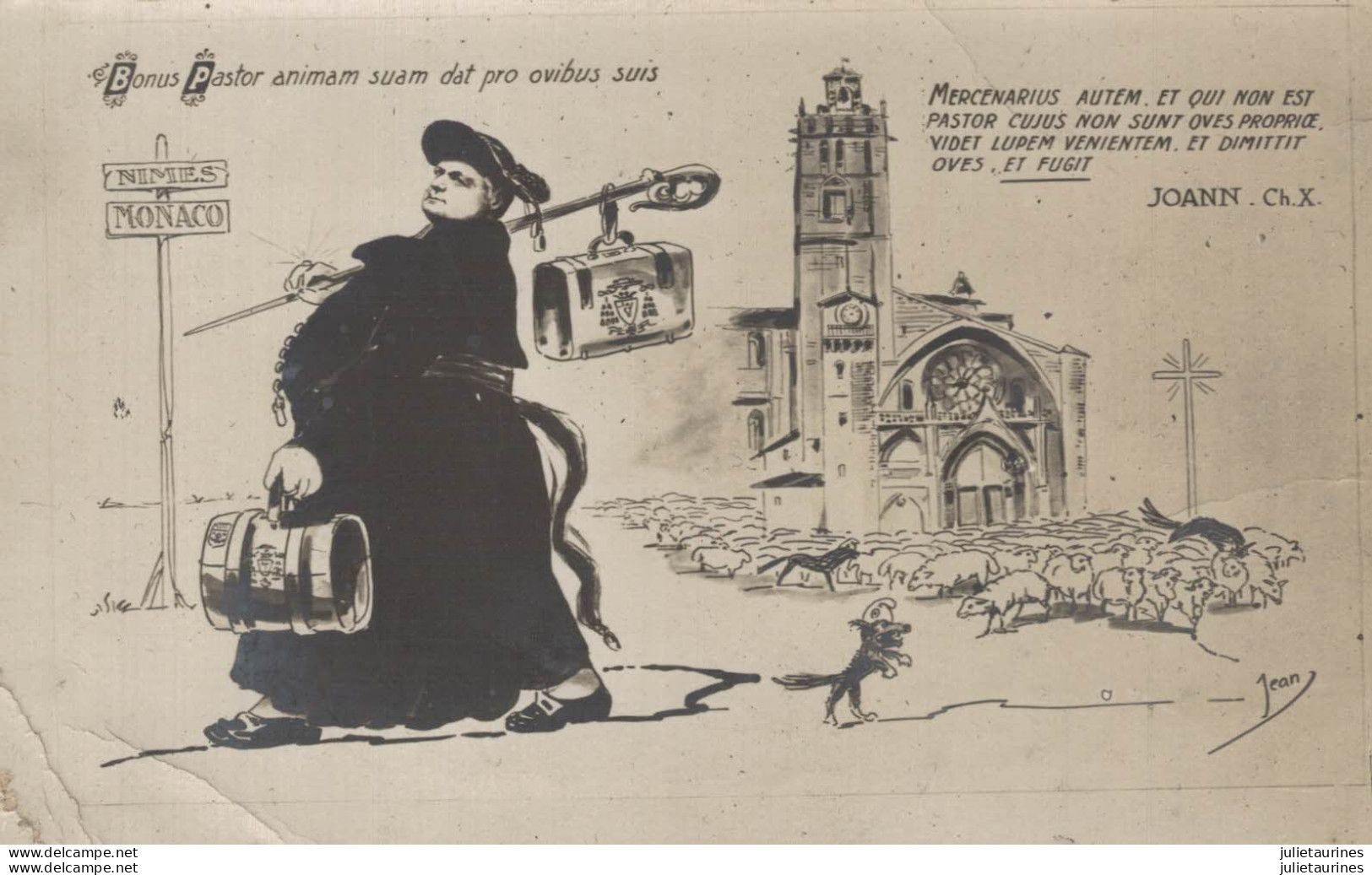 JEAN METTEIX ILLUSTRATEUR TOULOUSE BONUS PASTOR ANIMAM SUAM DAT PRO OVIBUS SUIS CATHEDRALE SAINT ETIENNE - Metteix