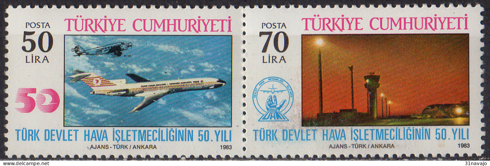 TURQUIE - 50e Anniversaire De L'aviation Civile Turque - Nuevos