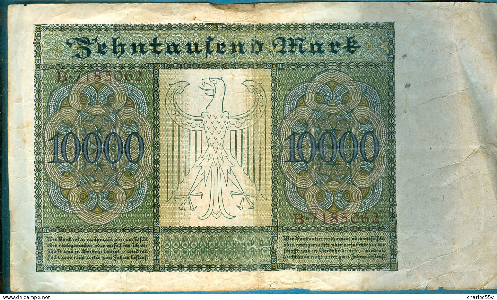 10000 Mark 19.1.1922 Udr. H Serie B - 10000 Mark