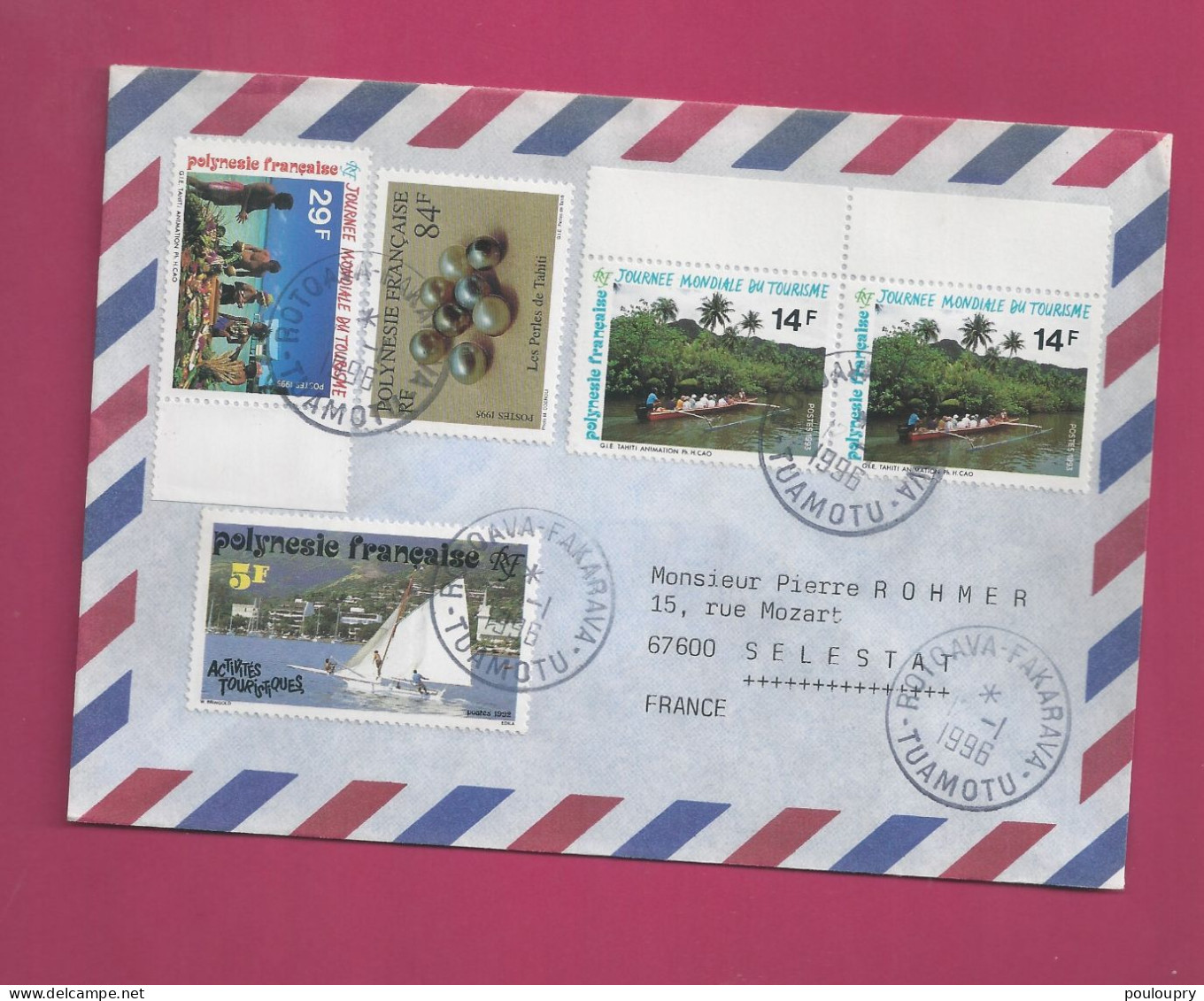 Lettre De 1996 Pour La France - YT N° 403, 440 En Paire BDF, 478 Et 480C - Rare Oblitération - Briefe U. Dokumente