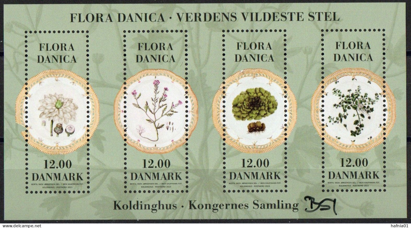 Bertil Skov Jørgensen. Denmark 2023. The Kings Collection: Flora Danica. Michel Souvenir Sheet MNH. Signed. - Blocks & Kleinbögen