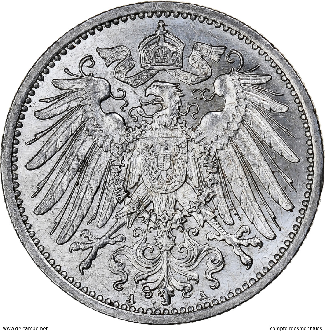 Empire Allemand, Wilhelm II, Mark, 1915, Berlin, Argent, SUP+, KM:14 - 1 Mark