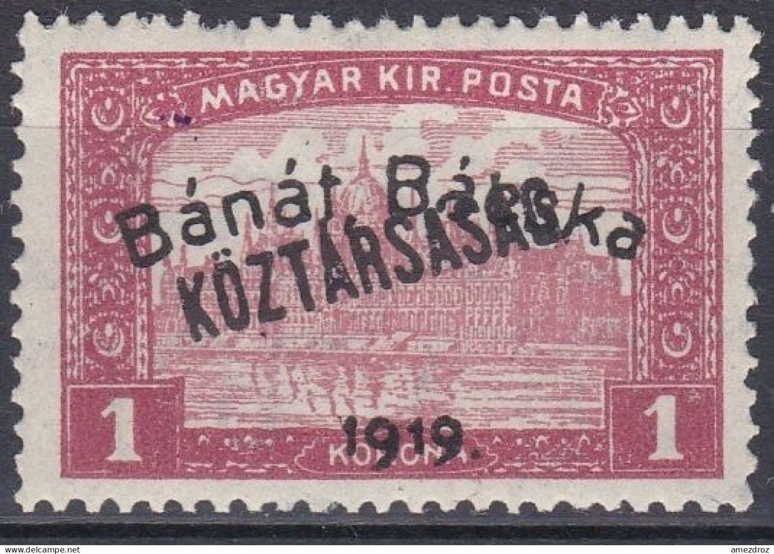 Hongrie Banat Bacska 1919 N° 31 Palais  (J23) - Banat-Bacska