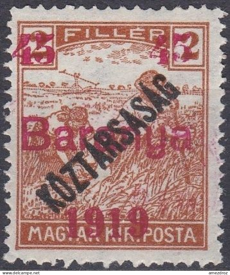 Hongrie Baranya  1919 N° 45 Moissonneurs   (J30) - Baranya