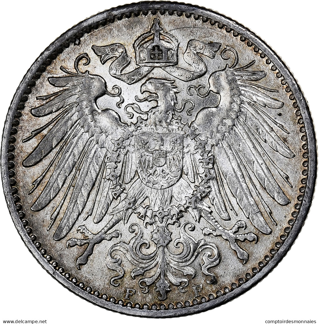 Empire Allemand, Wilhelm II, Mark, 1915, Stuttgart, Argent, SUP+, KM:14 - 1 Mark